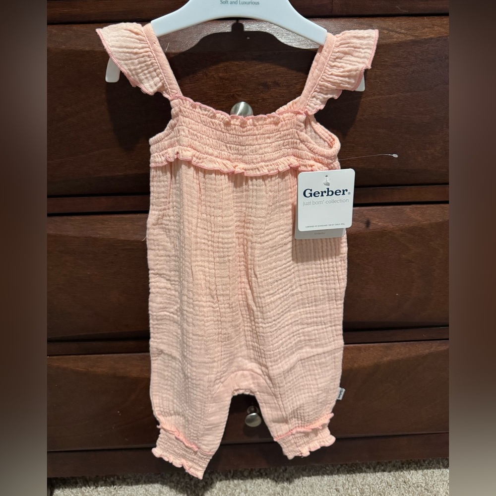 Gerber Peach Baby Romper